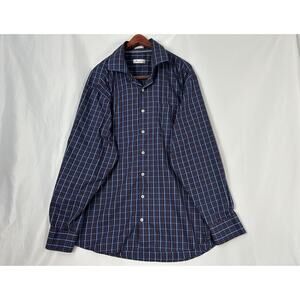 Peter Millar Shirt Mens 2XL Tartan Plaid Button Up Long Sleeve Cotton Silk Blend